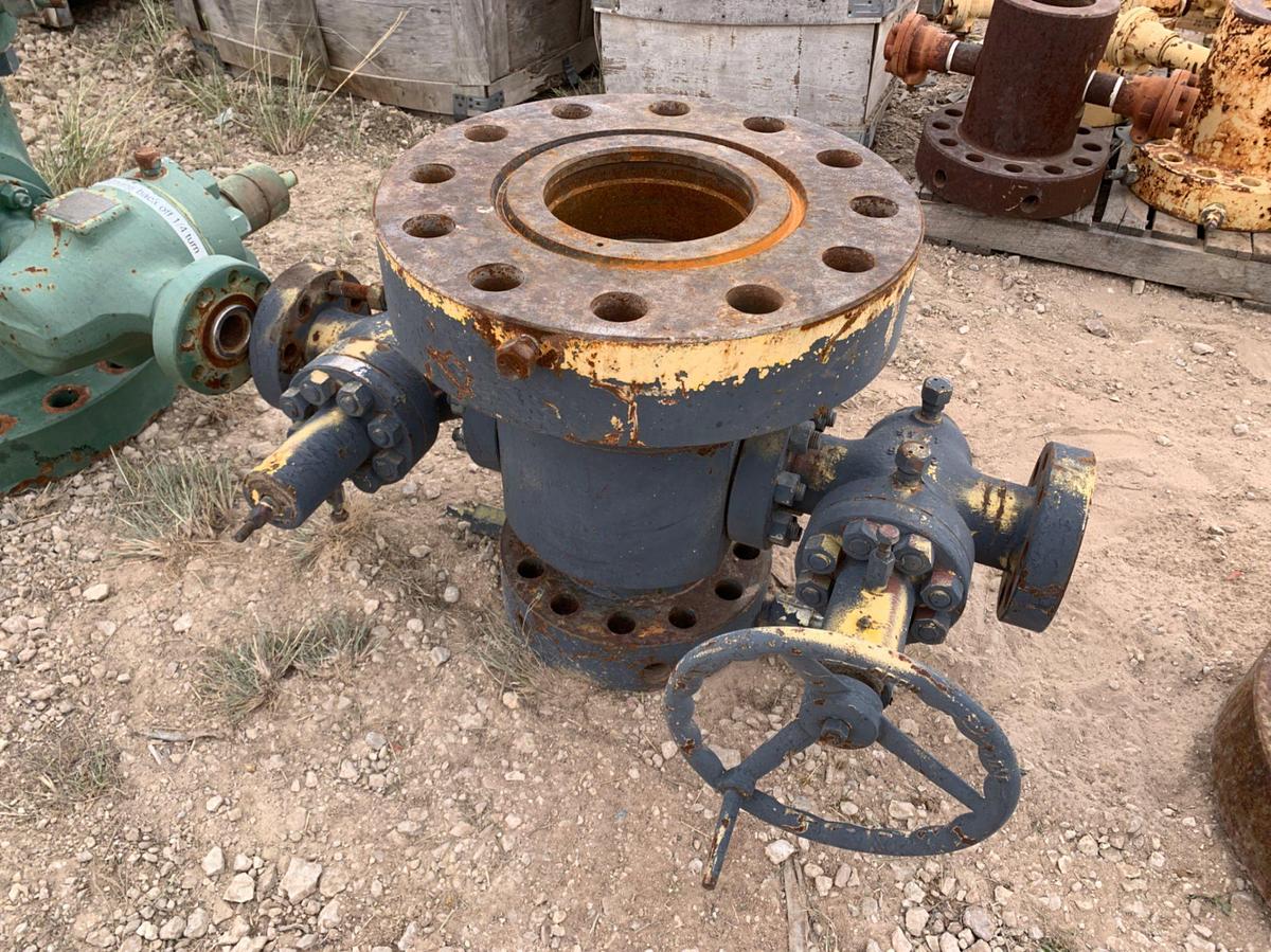 Used (4) 7-1/16 Multi Bolt Tubing Heads w/ 2-1/16 5k and 10k Gate Valves