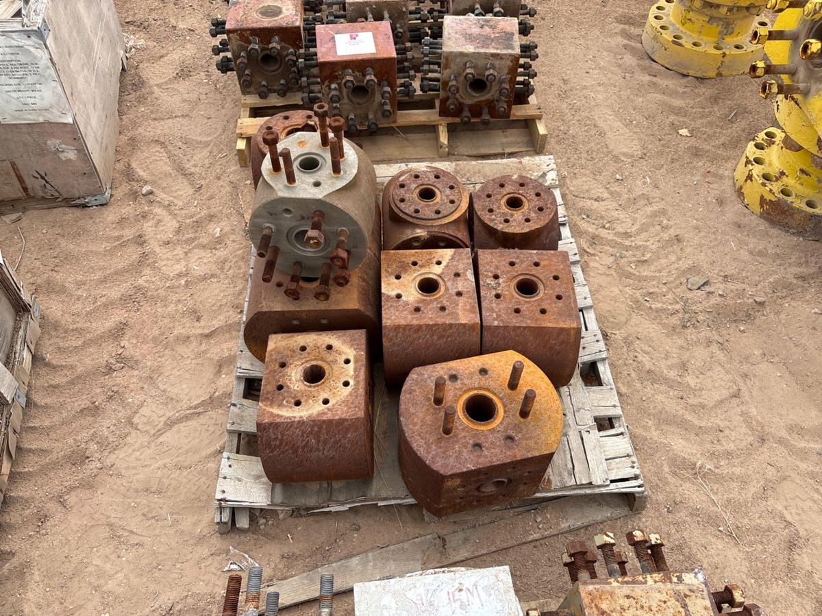 Used (3 pallets) w/ (21) assorted 1-13/16” & 2-9/16” fluid crosses