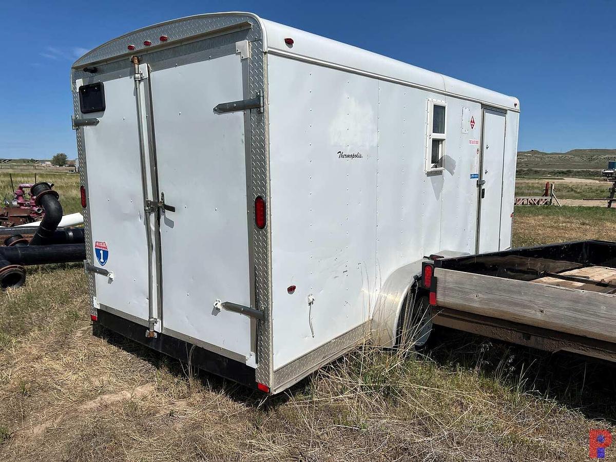 Used 2015 INTERSTATE MFG. 16' T/A ENCLOSED BUMPER PULL CREW TRAILER