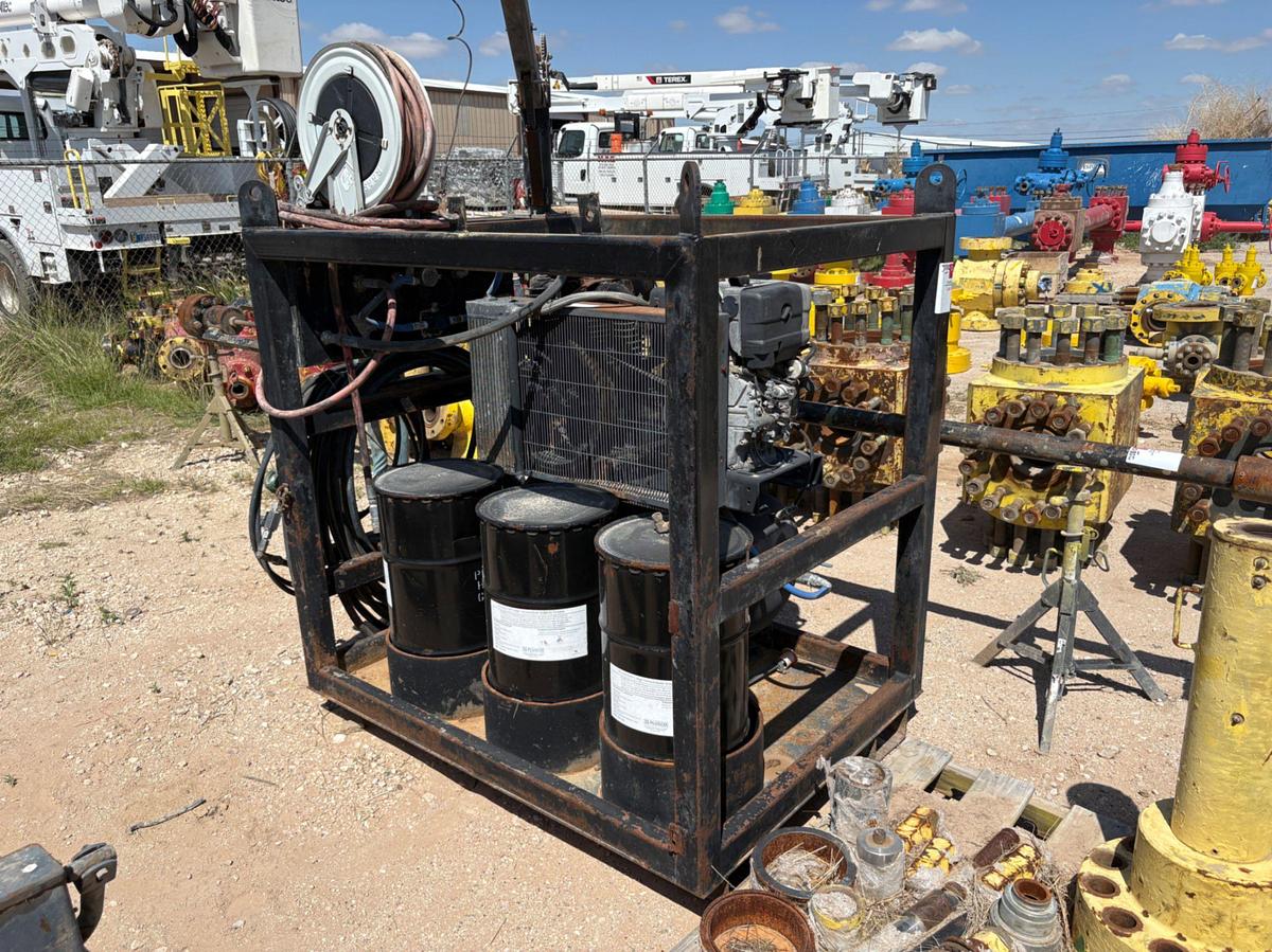 Used Bearing service & supply 5’ x 3.5’ pneumatic grease injection skid w/ lubricator
