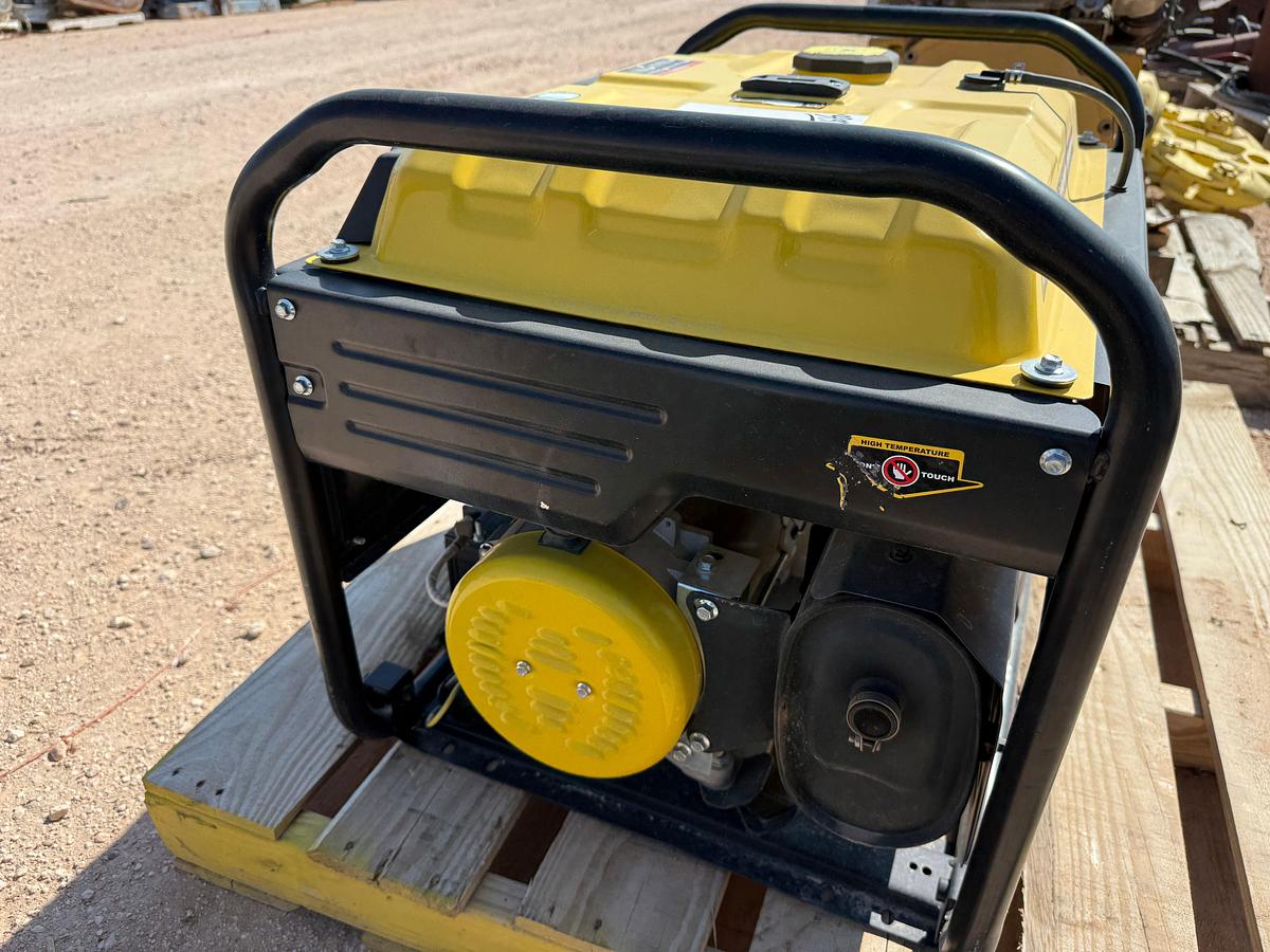 Used PALLET W/ POWERTRAIN PT8000EXCS-DF DUAL FUEL 8K WATT GENERATOR & VT470000AV AIR COMPRESSOR P/B ELEC MOTOR