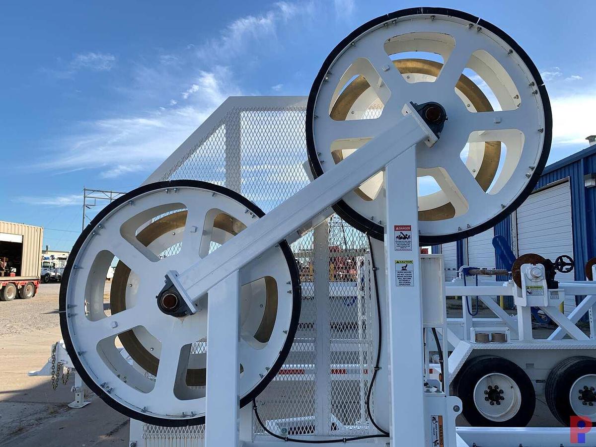 Used 2025 ANACONDA MANUFACTURING 22’ T/A PINTLE HITCH PULL / TENSIONER REEL TRAILER