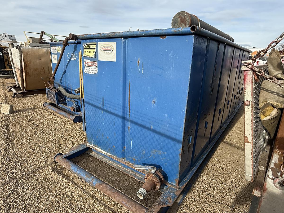 Used 18’L X 6'W X 6’H 2-COMP. REVERSE PIT W/ GAS BUSTER, CATWALK