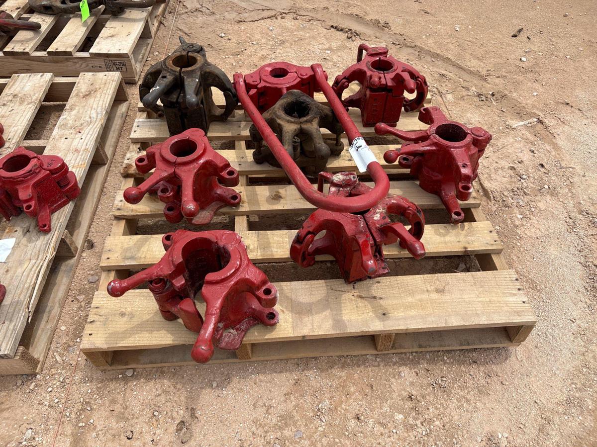 Used (8x$) assorted bj, wilson, & BV 25-ton to 40-ton tubing elevators