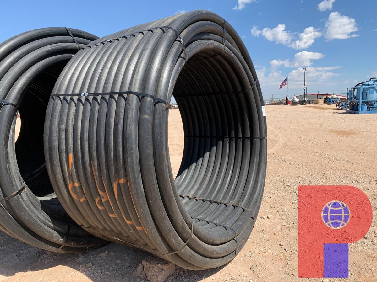 Used 1,000 FOOT ROLL OF 3” IPS DR9 POLY PIPE