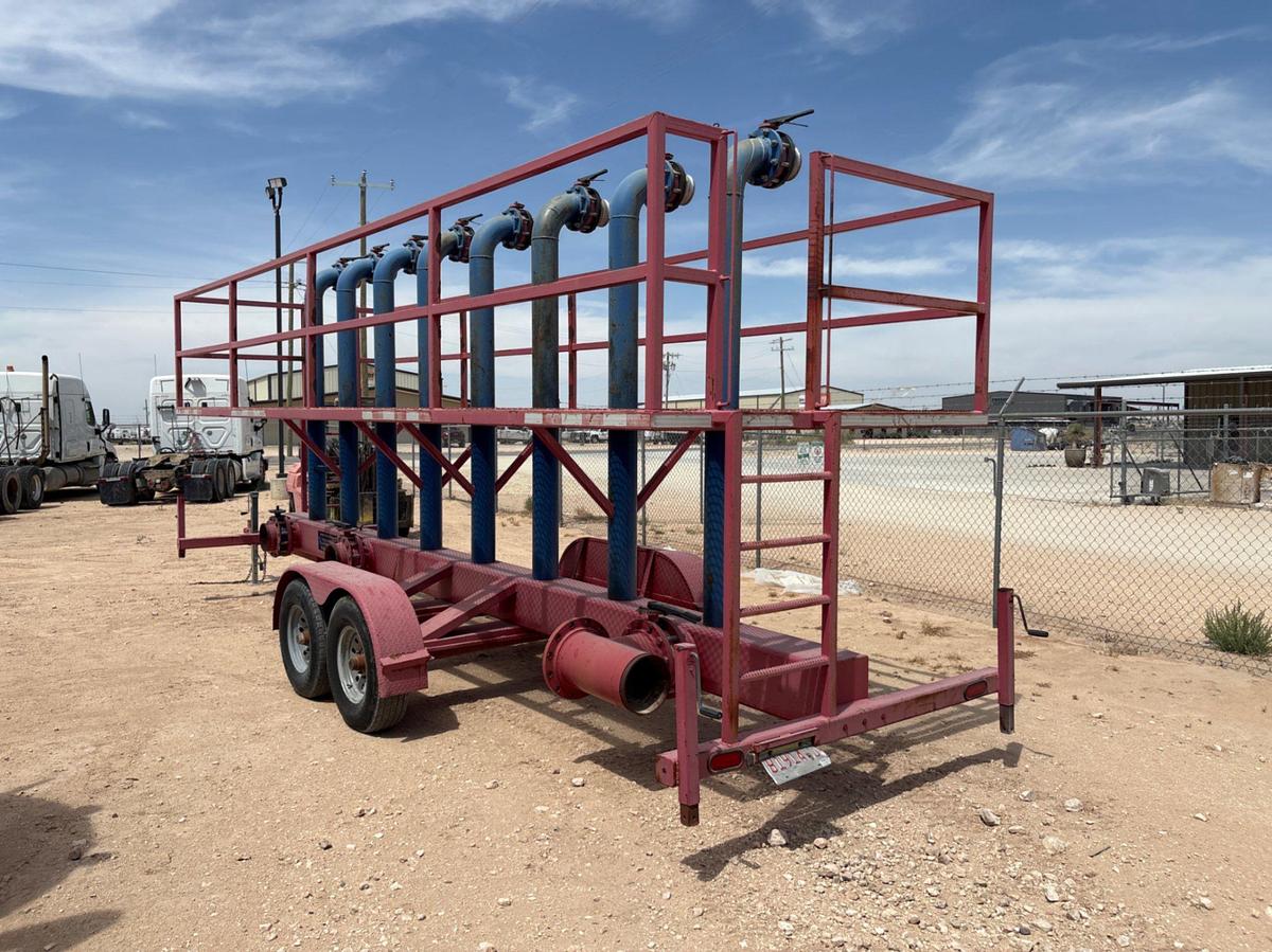 Used 2014 TLR WELDING 24’ X 7’ T/A BUMPER PULL CATWALK MANIFOLD TRAILER