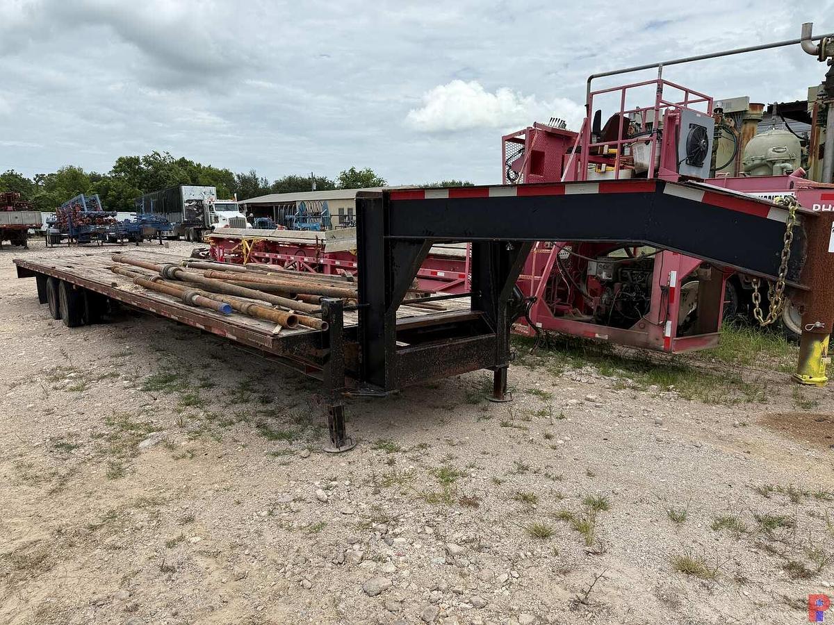 Used 2005 JAMIES WELDING 40’ X 102” T/A DUAL WHL. FLATBED GOOSENECK TRAILER