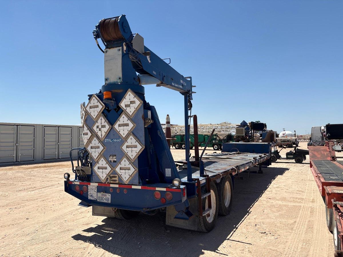Used 44’ x 8’ t/a stepdeck trailer w/ National crane 638 25,000lbs crane