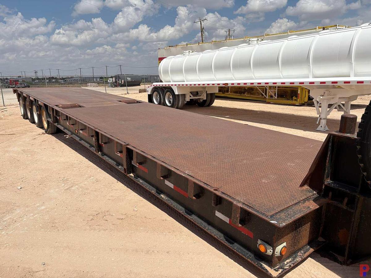 Used 2008 NEVI 43’ X 8’, ,LOWBOY TRAILER, 4 AXLES W/ROLLING TAIL BOARD