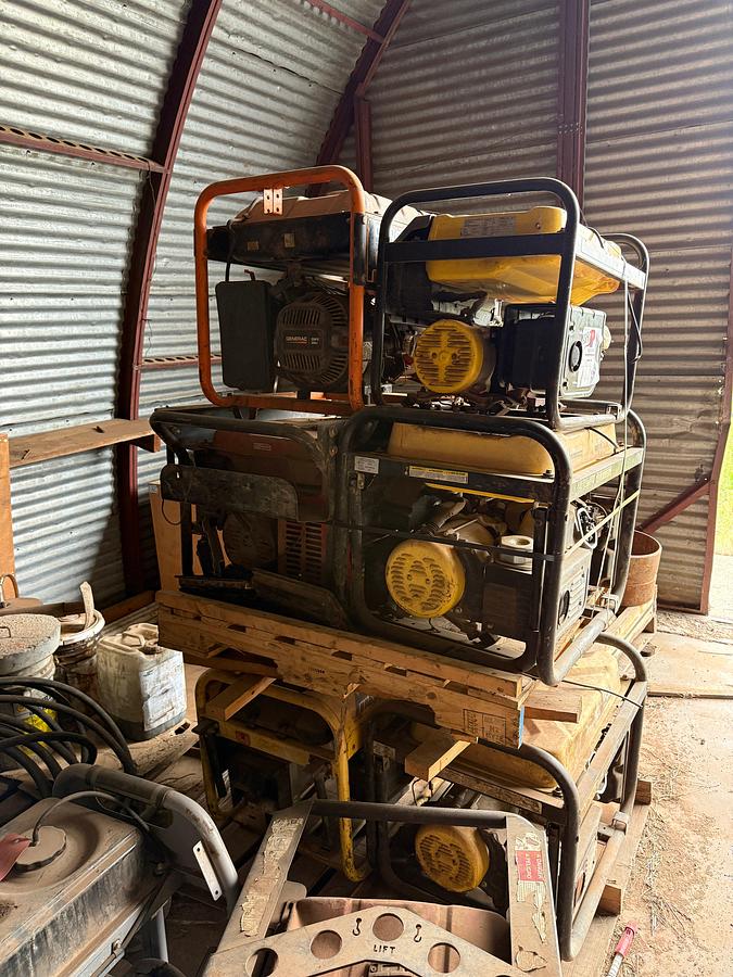 Used (10) VARIOUS BRAND GAS GENERATORS F/ PARTS ONLY