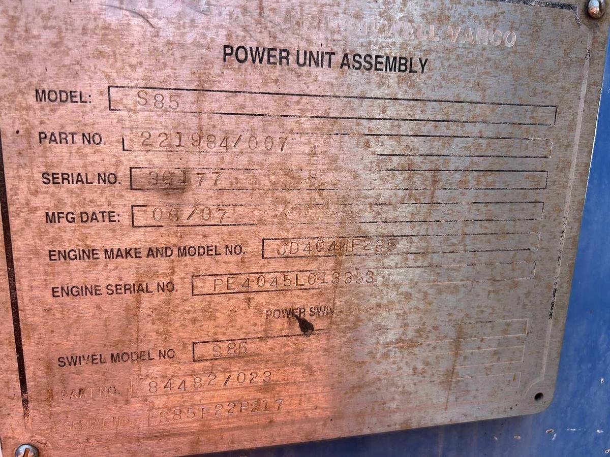 Used NOV BOWEN S-85 POWER SWIVEL MTD ON 2007 AMERITRAIL GOOSENECK T/A TRAILER