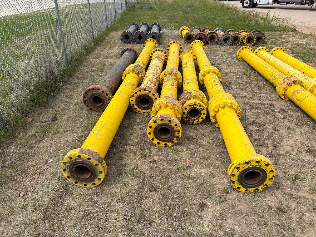 Used (12) assorted 7-1/16” spacer spools, 2’ to 10’L