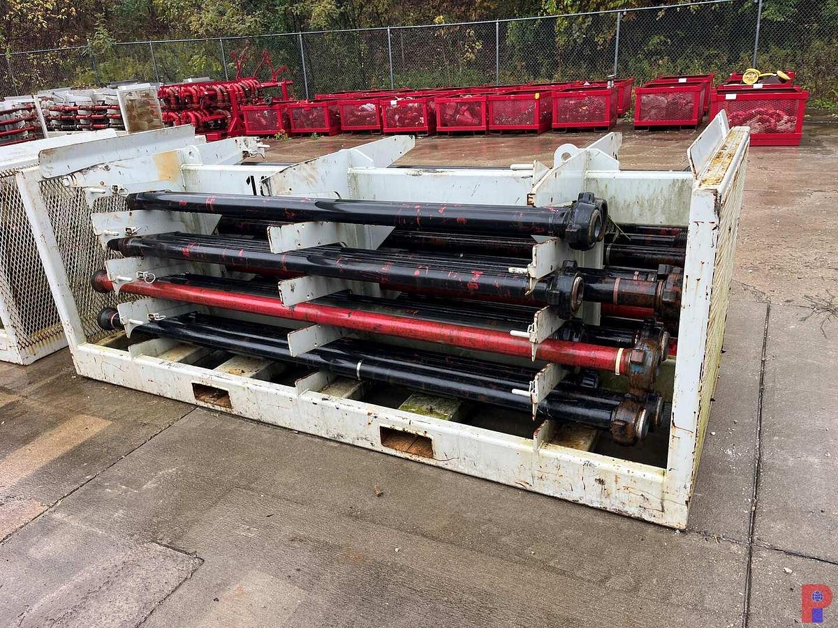 Used (23) JTS. OF TESTED 3” 1502 15K WP FLOW IRON W/ TRANSPORT RACK