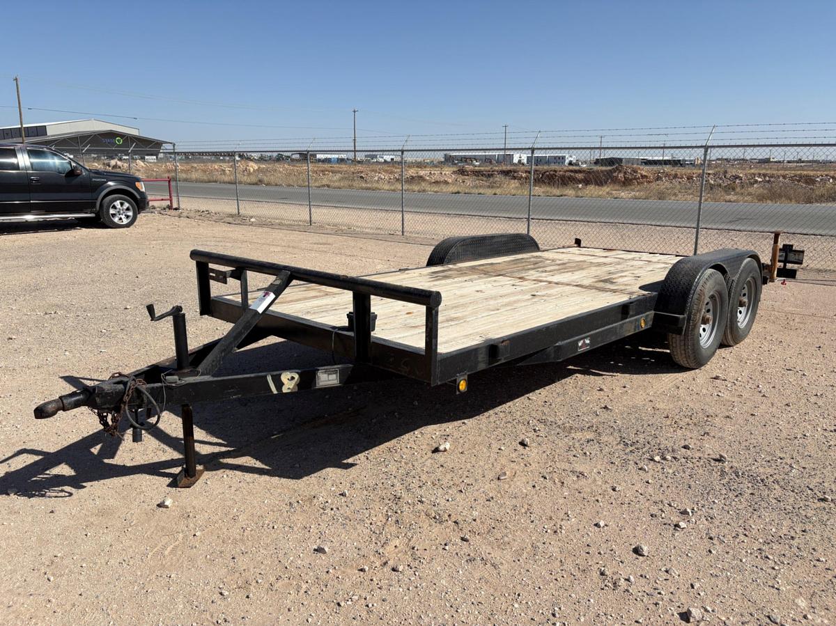 Used SHOPBUILT 18’ X 7’ T/A BUMPER PULL CAR HAUL TRAILER