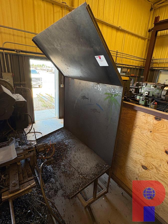 Used 59” X 27” X 92” PORTABLE DEBRIS SHIELD/LATHE CATCH
