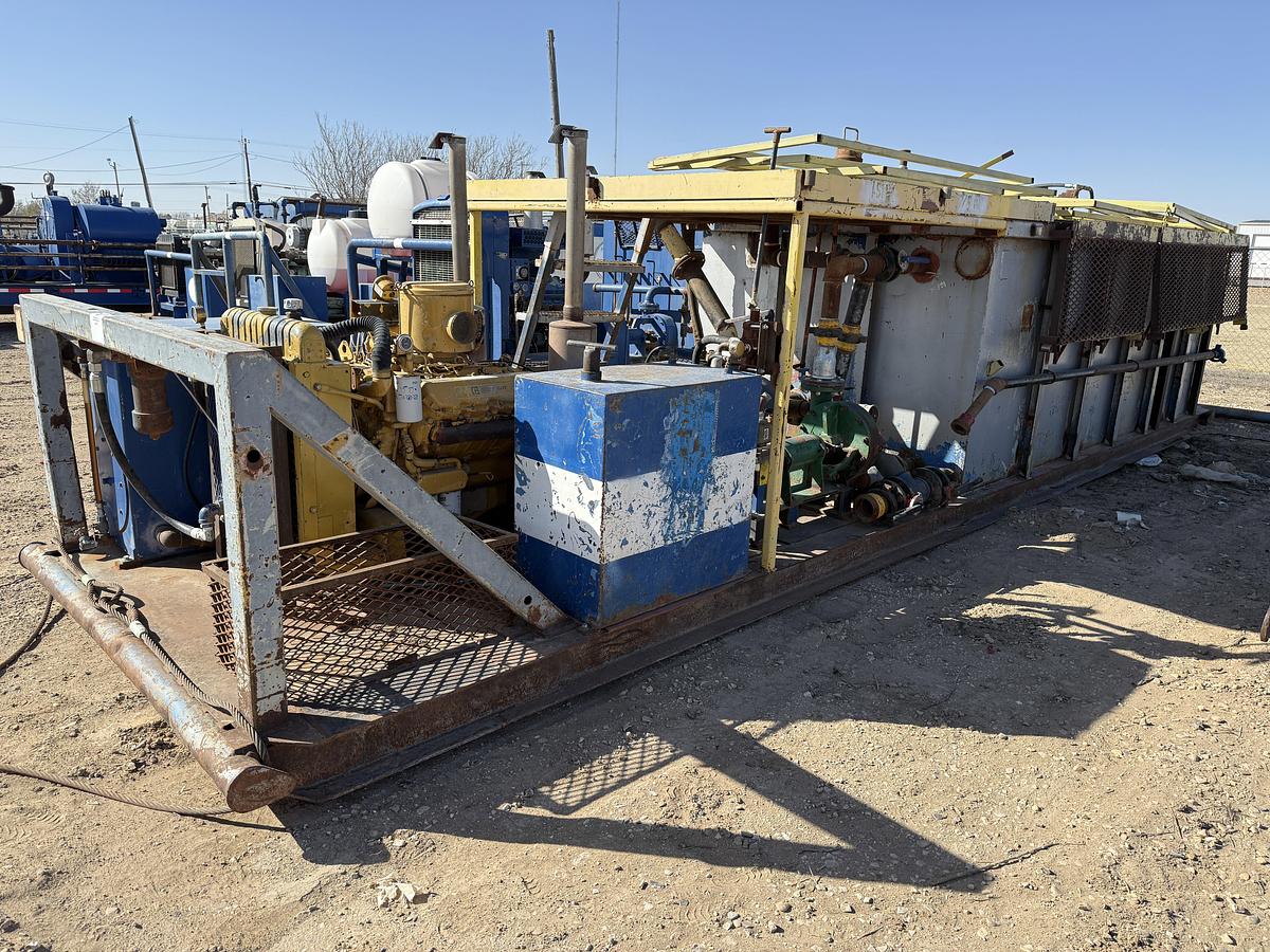 Used (1) 5X6 & (1) 4X5 CENTRIFUGAL MIXING PLANT P/B CATERPILLAR 3208 175HP, SKIDDED