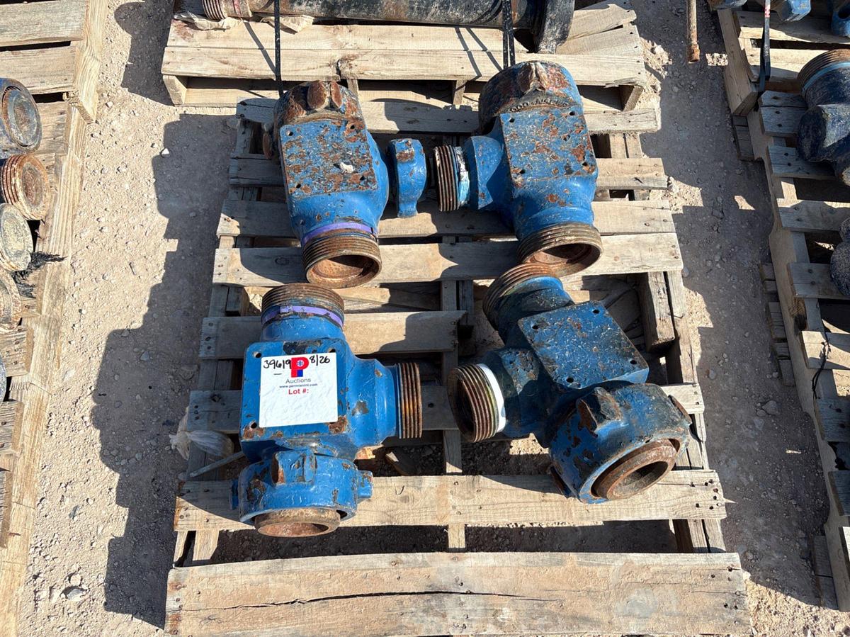 Used (4x$) 4” x 3” 1502 T fittings