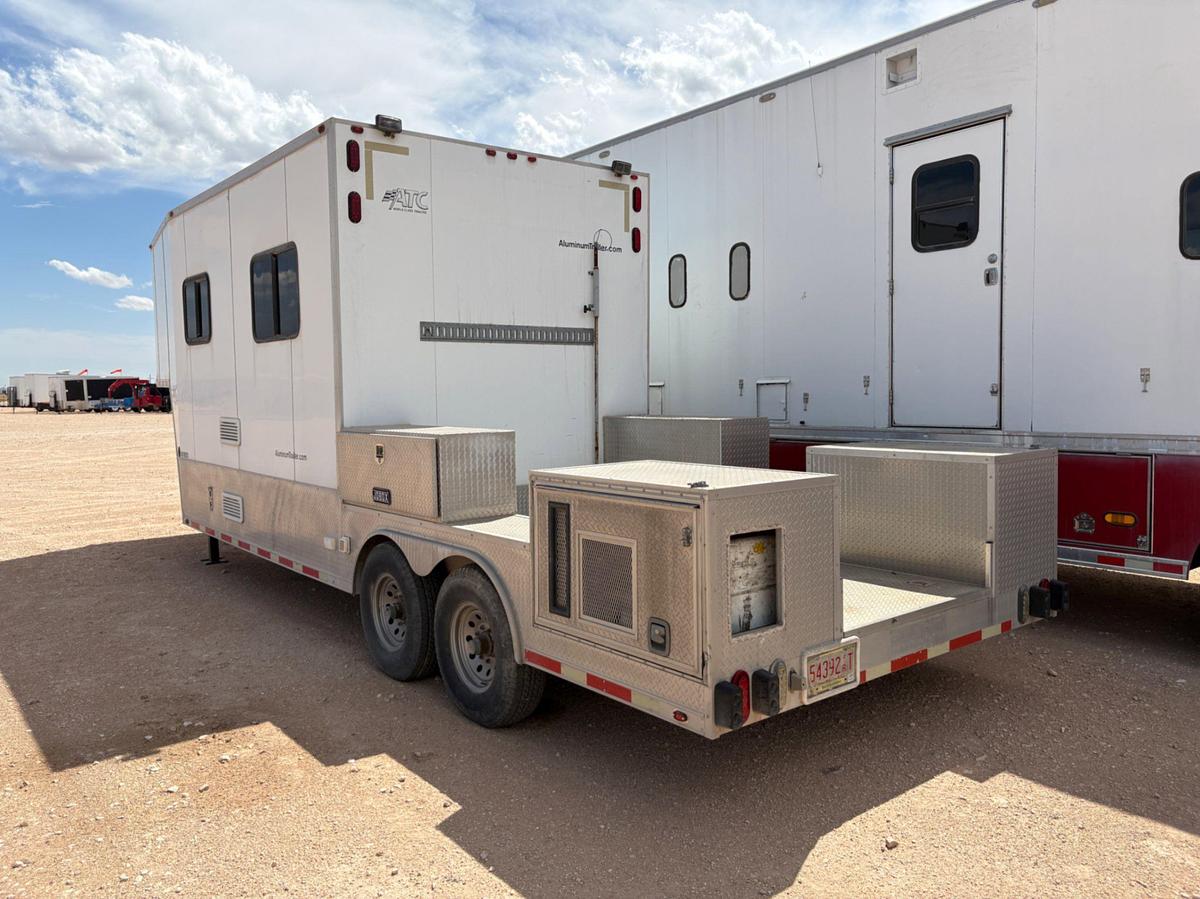 Used 2007 ALUMINUM TRAILER COMPANY 30’ X 100” T/A GOOSENECK DOGHOUSE TRAILER