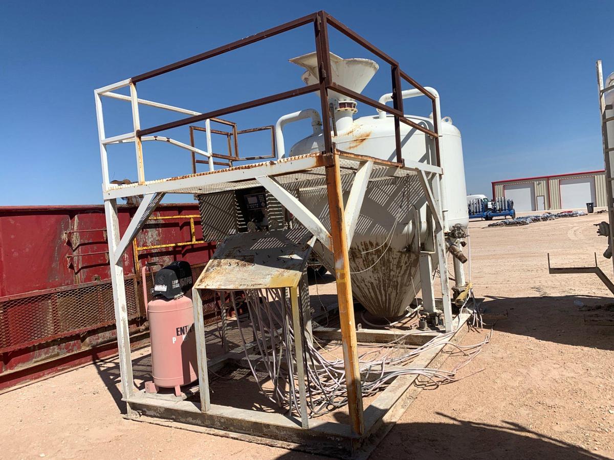 Used 16’ L x 11’ W x 12’ T Skidded Dry Bulk Storage Tank