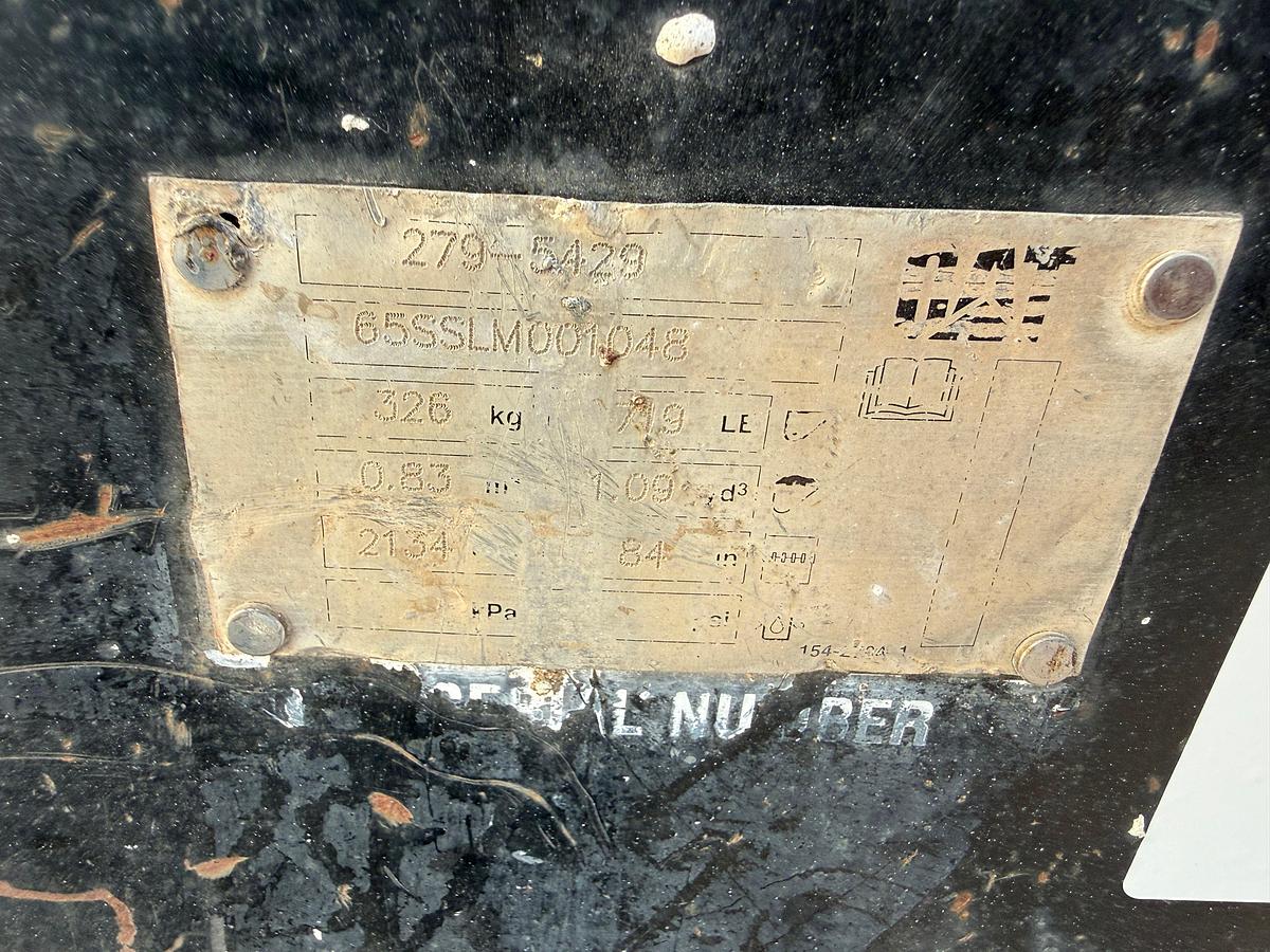 Used CAT 84”W 1.09 CUYD SKID STEER BUCKET