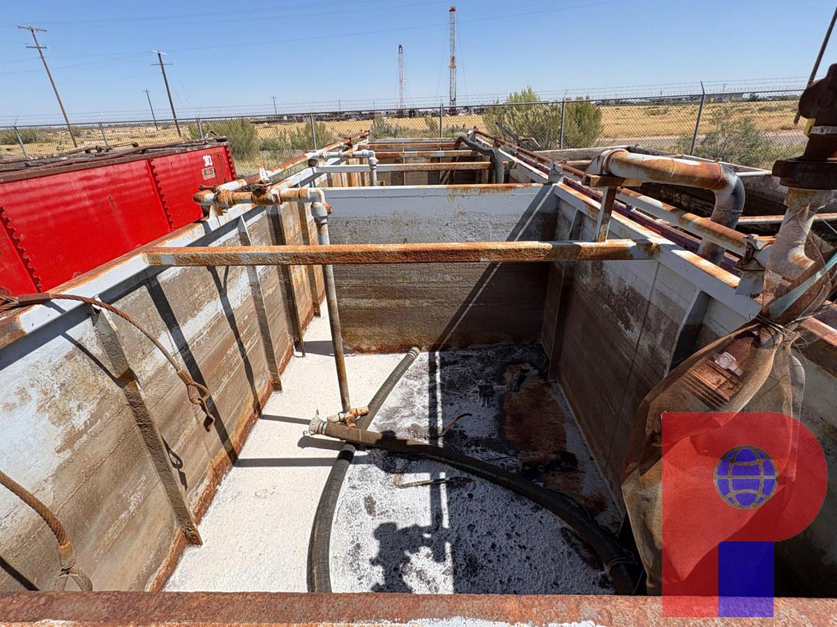 Used 30’ X 8’ X 5’ OPEN TOP FLUID TANK