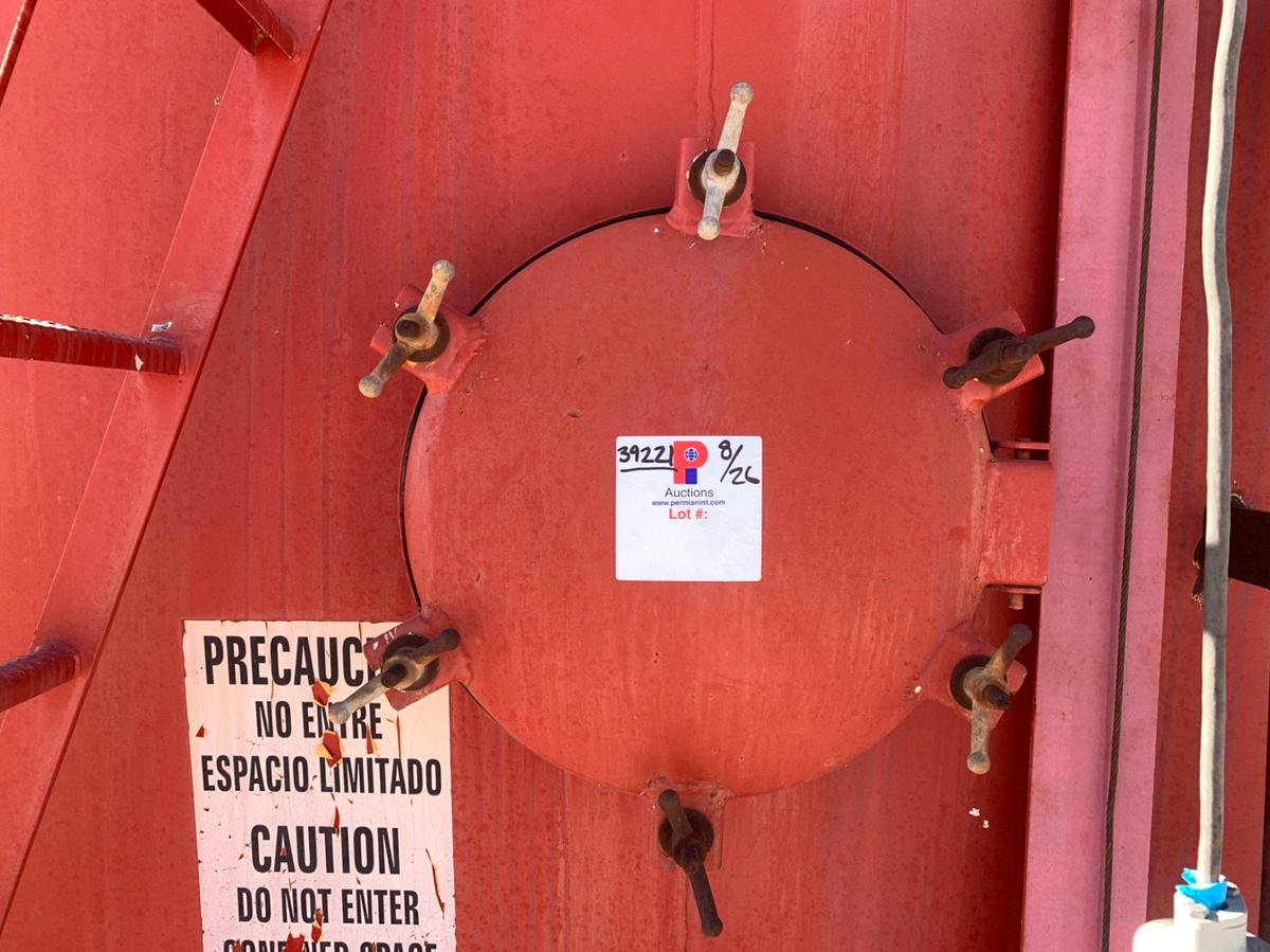 Used 39’ L x 10’6” W x 12” T 558 Barrel Round Bottom Round Top Skidded Storage Tank