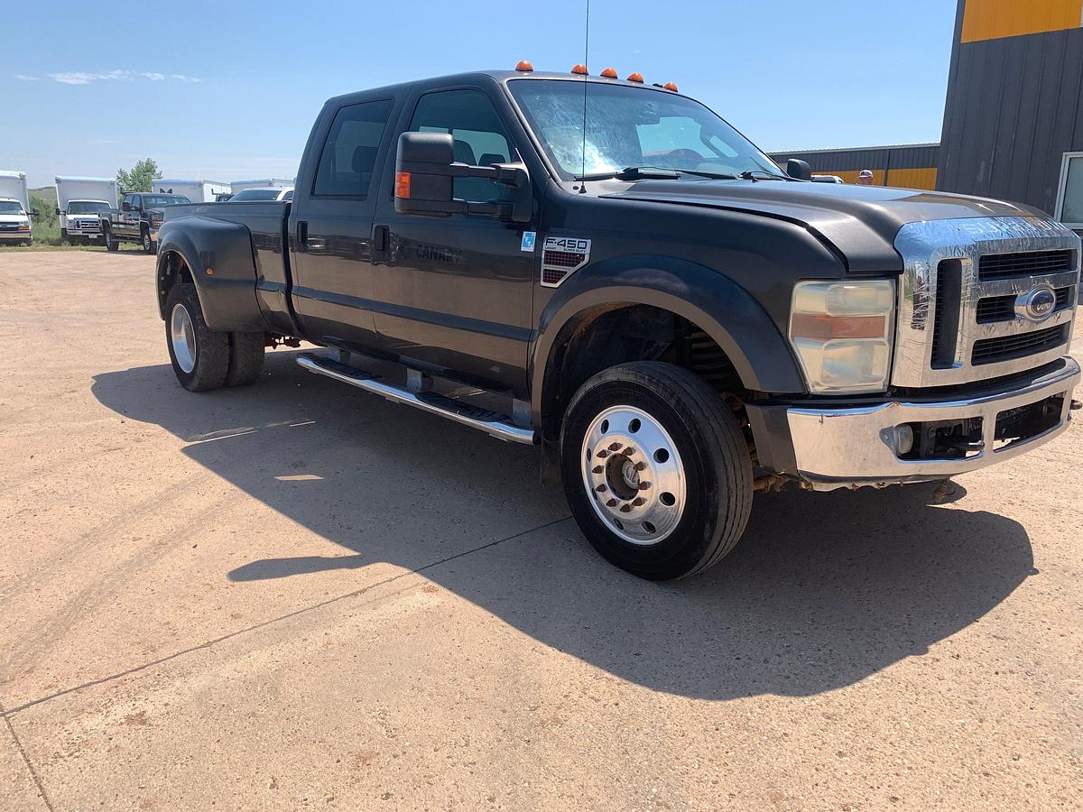 Used 2008 FORD F-450 SD LARIAT DIESEL 4X4 CREW CAB TRUCK