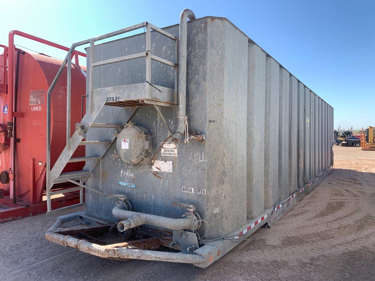 Used 47’ L x 9’ W x 11’ T 620 Barral Skidded Frac Tank