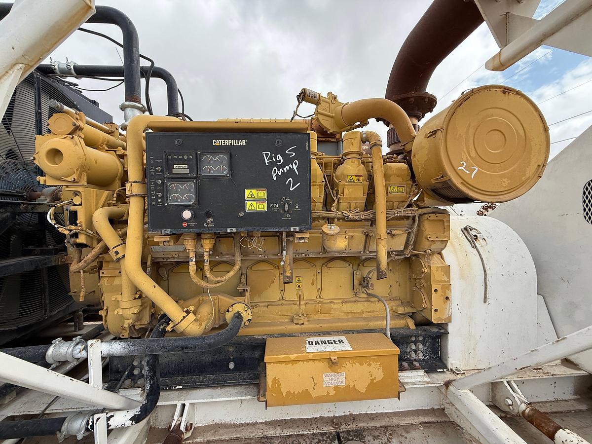 Used 2011 GARDNER DENVER PZ11 TRIPLEX DRILLING MUD PUMP P/B CATERPILLAR 3512, SKIDDED