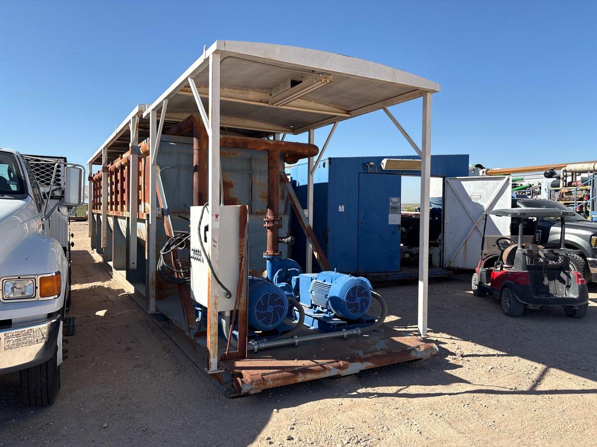Used 48’ x 104” x 11’ 300BBL mud mixing system, skidded