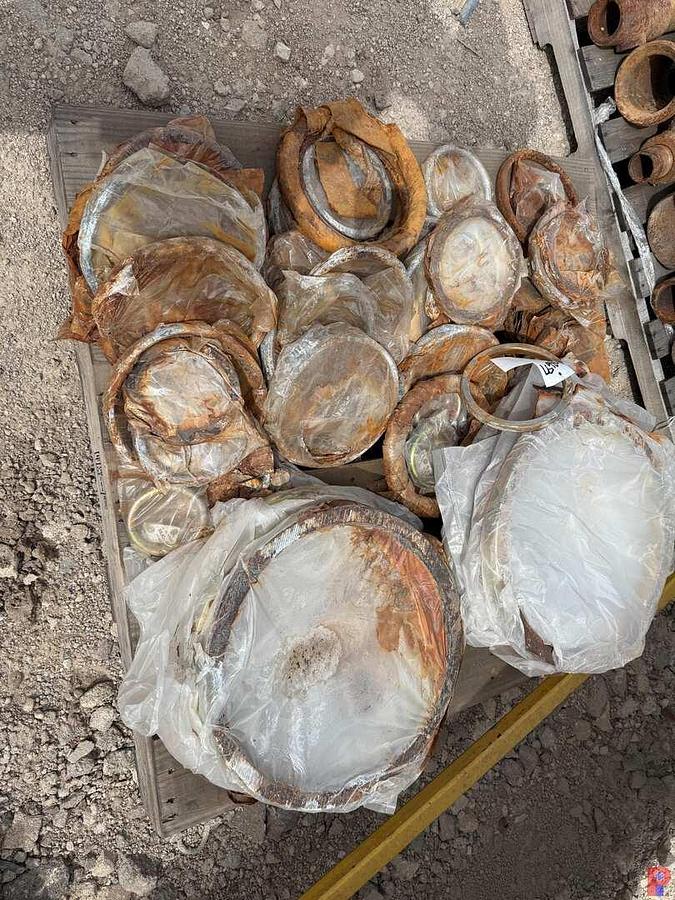 Used PALLET OF ASSORTED UNUSED FLANGE GASKET RINGS, 4” - 17”OD