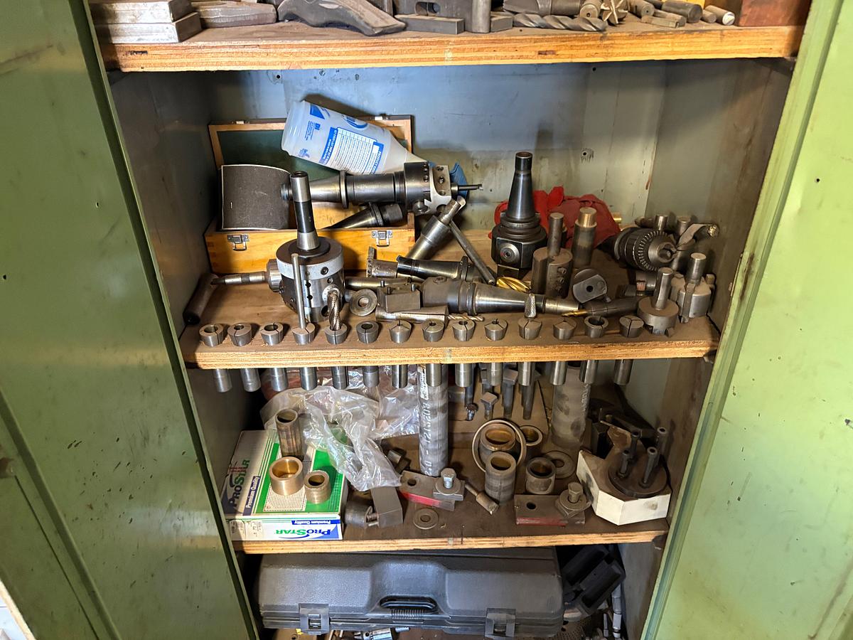 Used 30” x 16” x 80” DoALL supply cabinet w/ machine shop tools