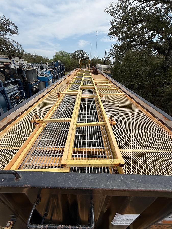 Used 500 BBL OPEN TOP FRAC TANK TRAILER W/ GAS BUSTER, CATWALK, & FOLDING HANDRAILS