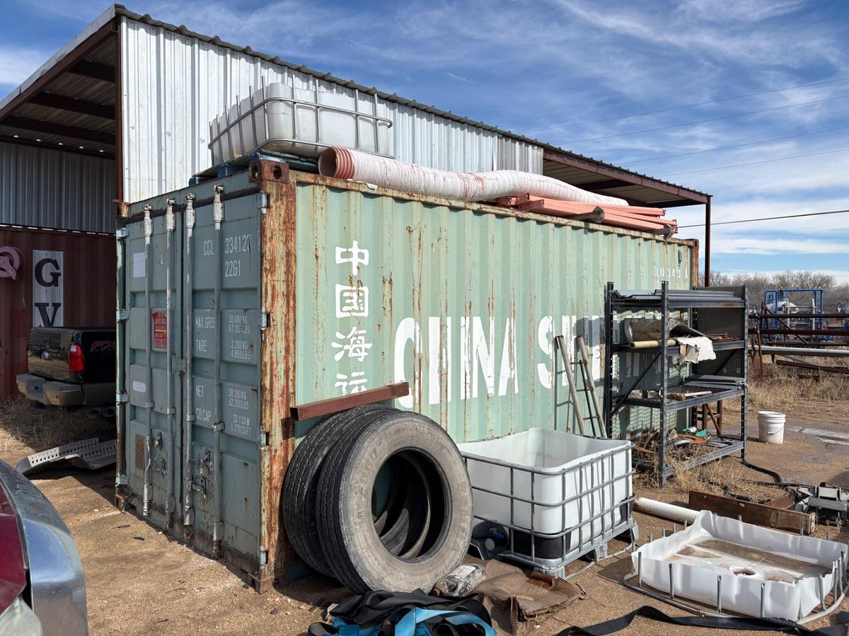 Used (2) Storage container & container shelter package