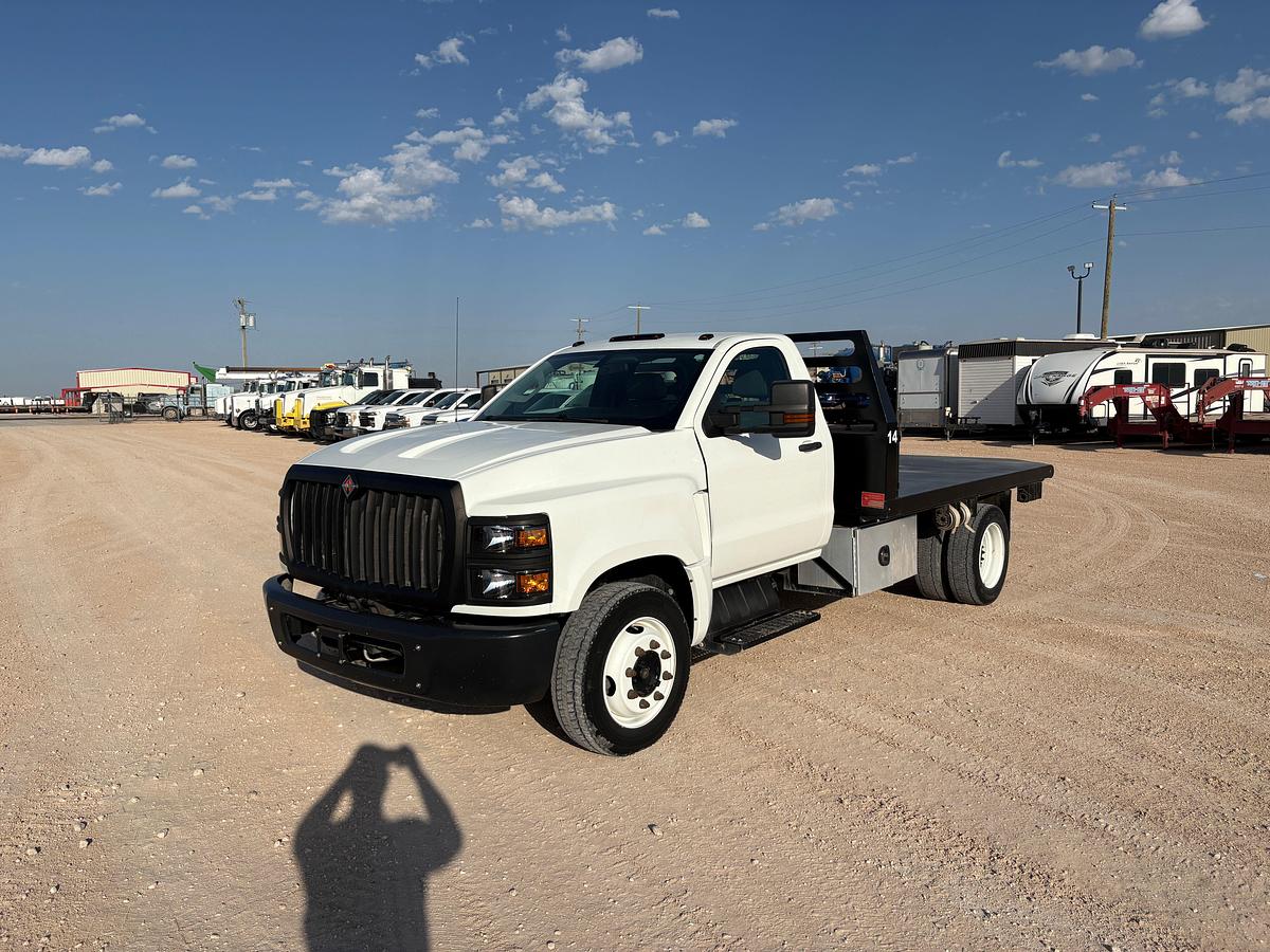 Used 2022 INTERNATIONAL CV515 SINGLE CAB FLATBED DUMP TRUCK