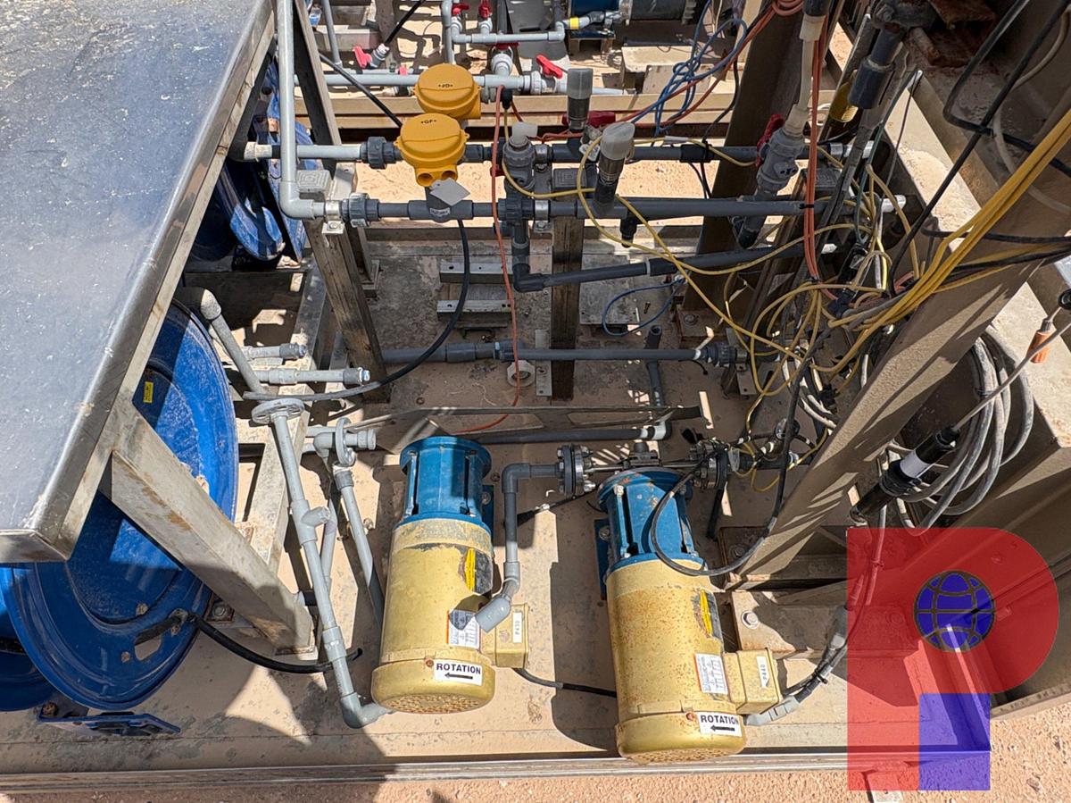 Used UNUSED 8’ X 4’ STAINLESS STEEL CHEMICAL PUMP SKID