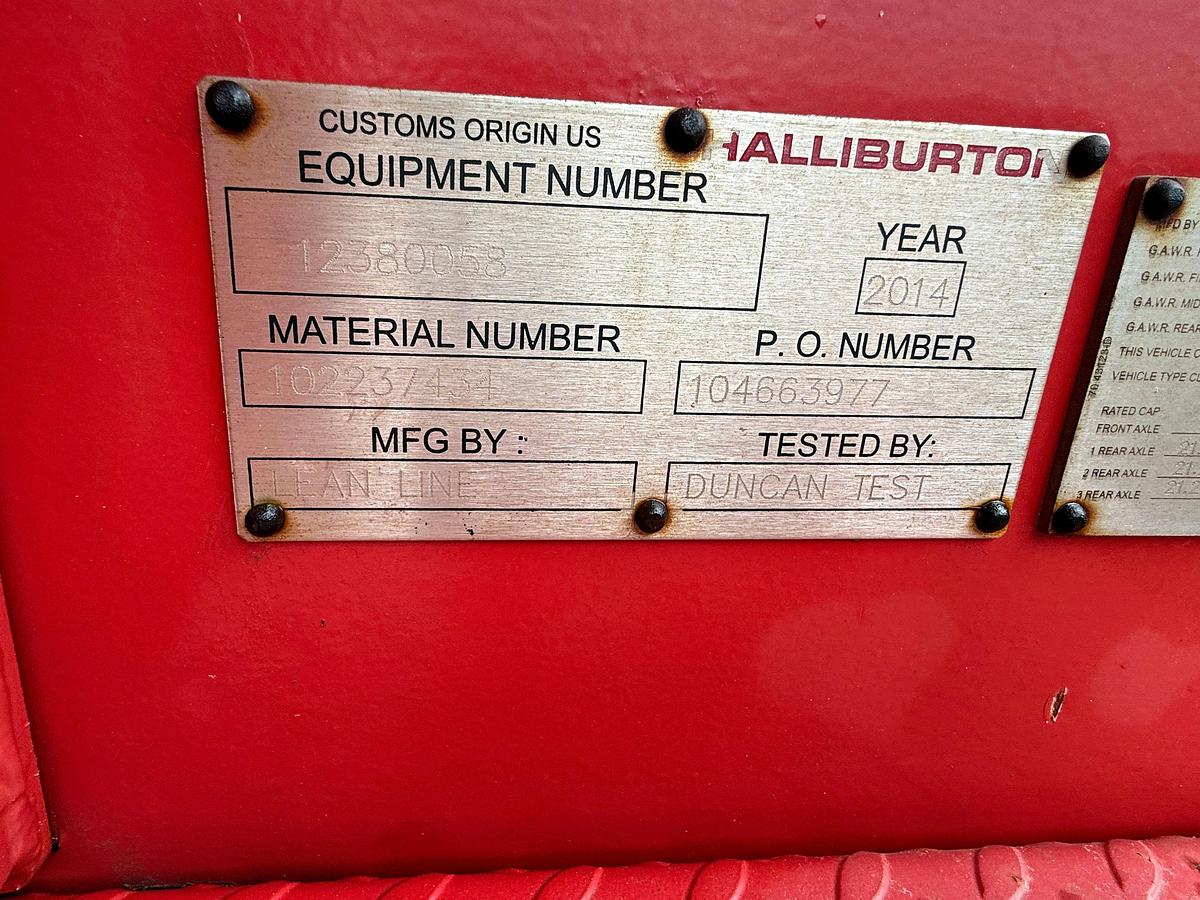 Used 2014 MTU 12V4000 2250-HP W/ ALLISON TRANS. (NO PUMP) MTD ON 3-AXLE FRAC PUMP TRAILER