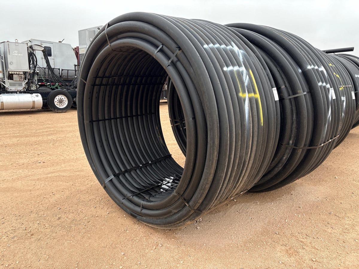 Used APPROX. 1000’ ROLL OF 3” IPS DR 7 POLY PIPE