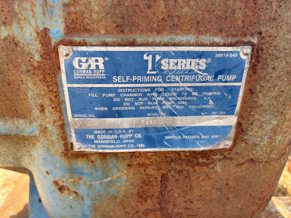 Used (2) gorman-rupp T4A60S-B SELF PRIMING CENT PUMPS