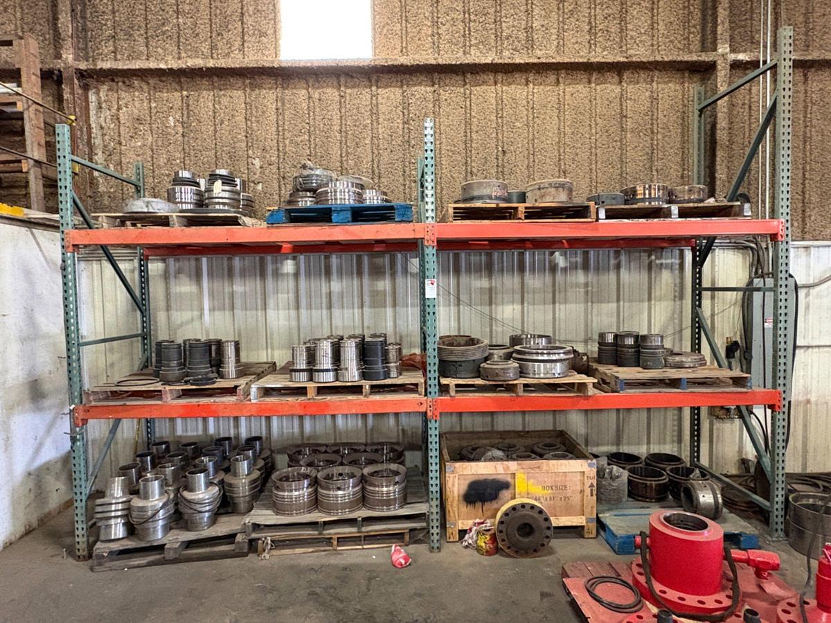 Used 16.5’ x 3.5’ x 10’ pallet rack shelving