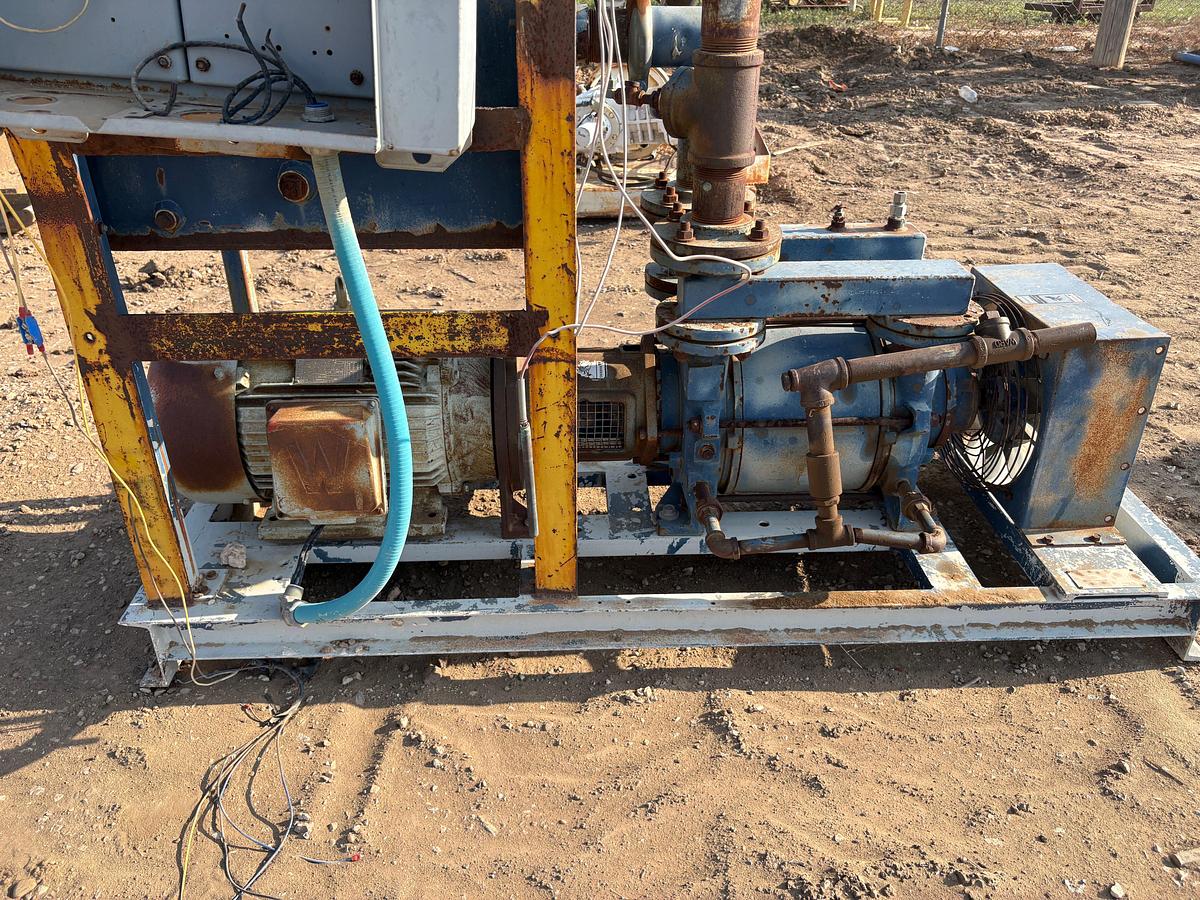 Used (3) skidded air compressor units, incomplete