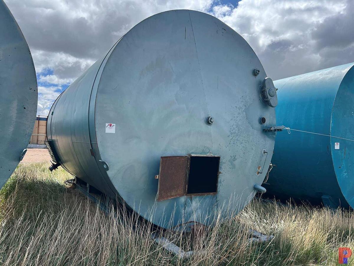 Used SKIDDED 12’ DIAMETER X 20’H 400BBL VERTICAL STORAGE TANK