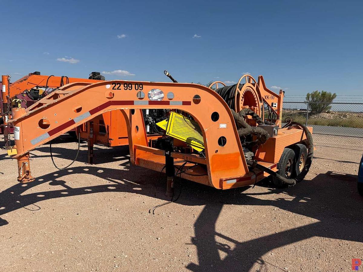 Used 2006 VENTURETECH 15’ X 8’ T/A GOOSENECK XK-90 POWER SWIVEL TRAILER