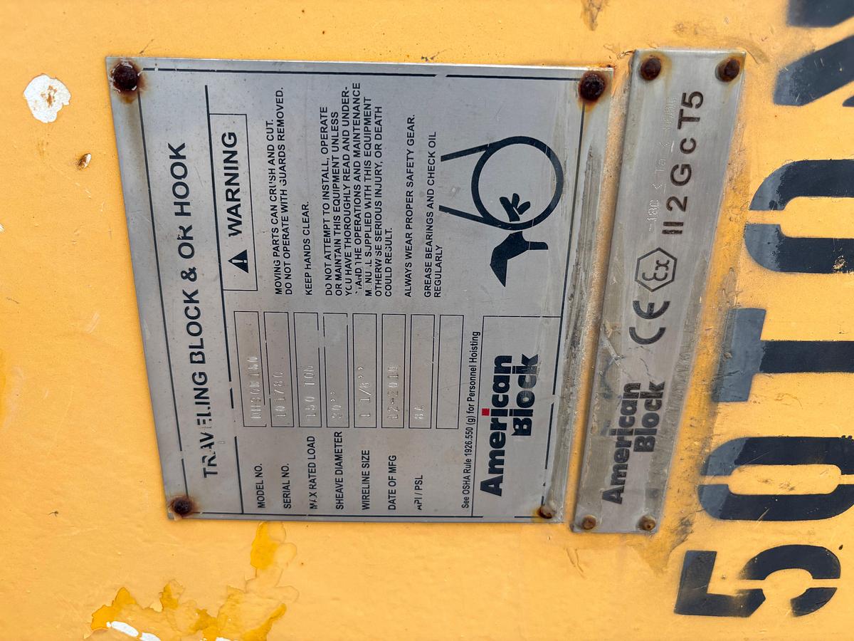 Used UNUSED AMERICAN 1-1/8"WR, 4-SHV, 150-TON BLOCK