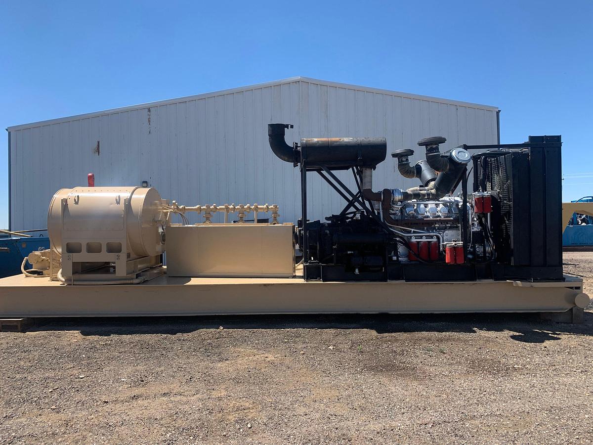 Used 2013 GARDNER DENVER GD-2250T 10K WP TRIPLEX PUMP (NEW REBUILD) P/B MTU 12V2000 1005-HP, SKIDDED