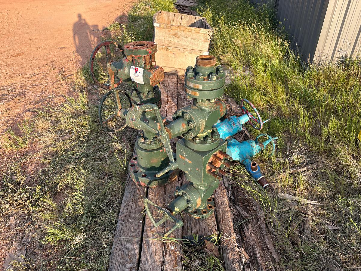 Used (2) 4-1/16” 10k hydraulic gate valves, (10) 2-9/16” gate valves, & (3) single stud adapters