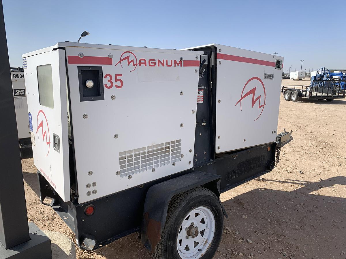 Used 2012 MAGNUM TRAILERS MMG35F S/A BUMPER PULL 25KW GENERATOR