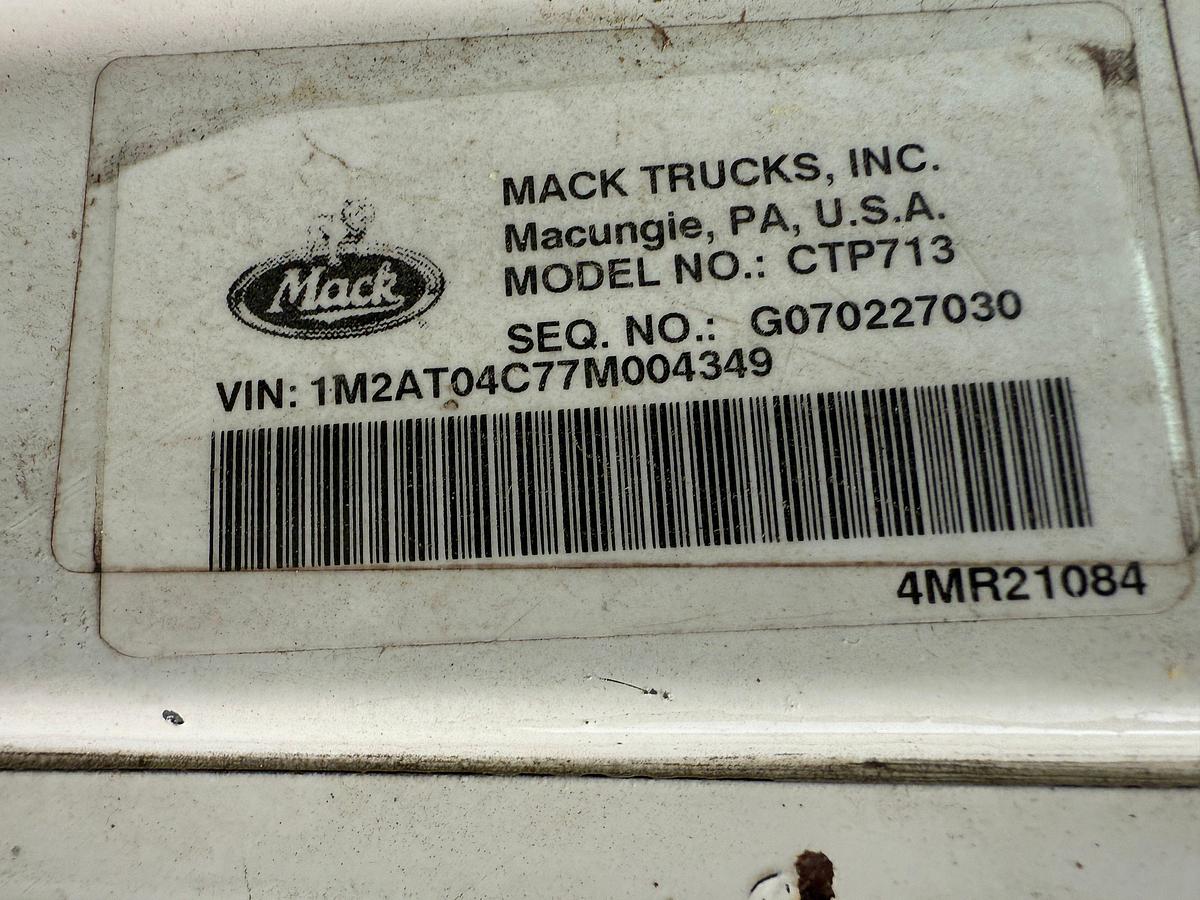 Used 2007 MACK CTP713 T/A CAB & CHASSIS TRUCK