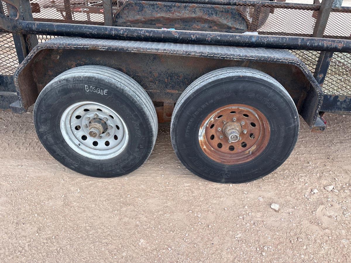 Used 18’ x 7’ t/a bumper pull monorail trailer