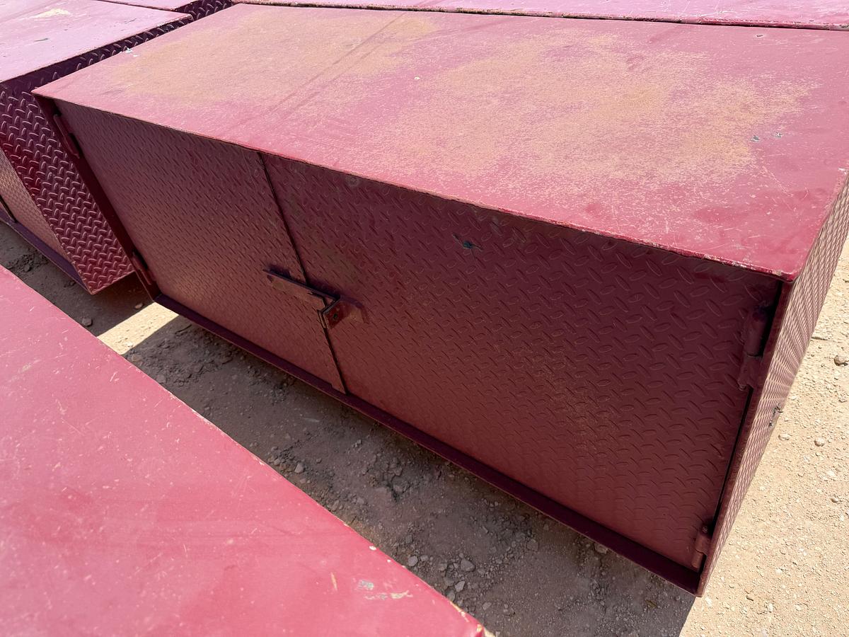 Used (2) 5’L x 2’W x 2’H STEEL 2-DOOR TOOL BOXES